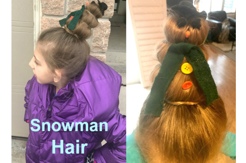 Easy Snowman Hairstyle